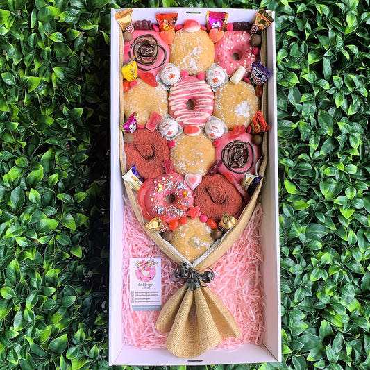 Gluten Free Pretty in Pink Donut Bouquet Gift Box [Large]